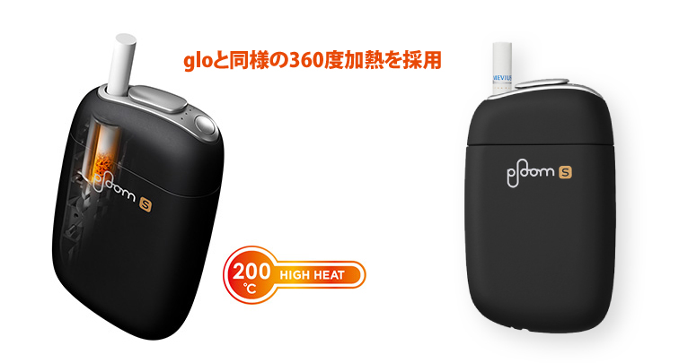 Ploom S（プルーム・エス）gloと同じ360度加熱を採用
