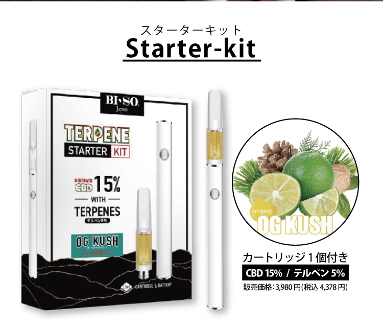 Cartridge　SUPER LEMON HAZE スーパーレモンヘイズ　■CBD:15%・テルペン：5%販売価格：3,000 円(税込 3,300 円)　■CBD:60%・テルペン：10%　販売価格：6,000 円(税込 6,600 円)