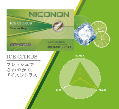 NICONON(ニコノン) アイスシトラス 20本入り【加熱式タバコ専用ノンニコチンスティック】