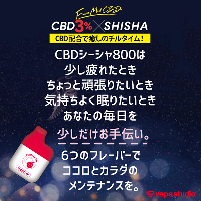 【CBD3%配合】REGRA CBDシーシャ 800  (使い捨てタイプ)