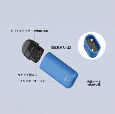 Aspire(アスパイア)Minican(ミニカン)スターターキット/容量3ml大容量PODタイプ