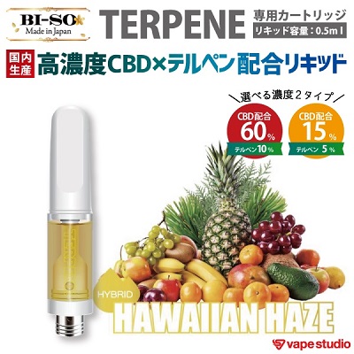 電子タバコVAPE(ベイプ)人気おすすめランキング_【CBD15%・60%配合】BI-SO TERPENE(テルペン) Hawaiian Haze ハワイアンヘイズ