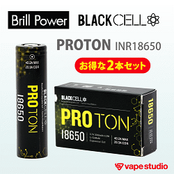 【送料無料 2本セット】 Brillpower BLACKCELL 18650電池 /ケース付き