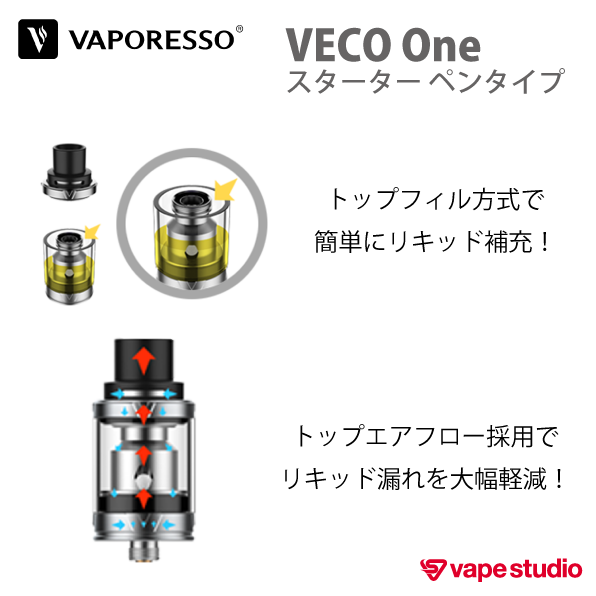 【送料無料】VAPORESSO Veco One(ベコワン)スターターキット