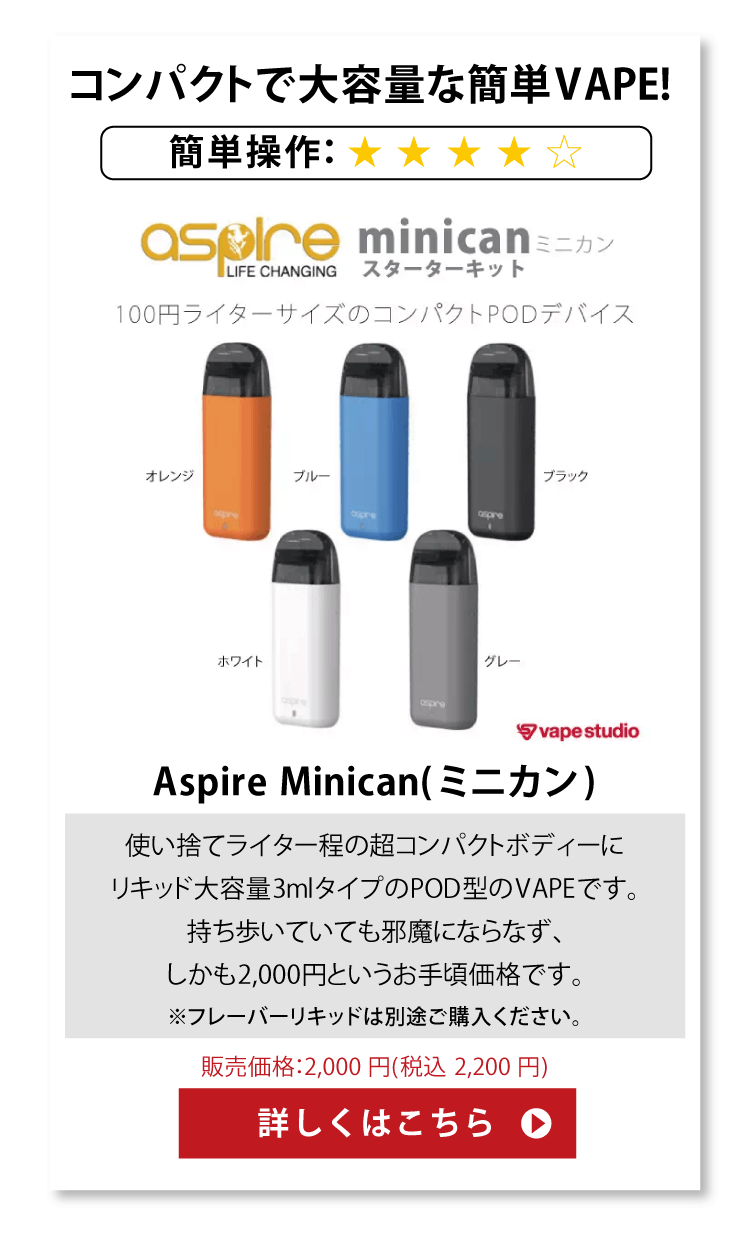 Aspire(アスパイア)Minican(ミニカン)スターターキット